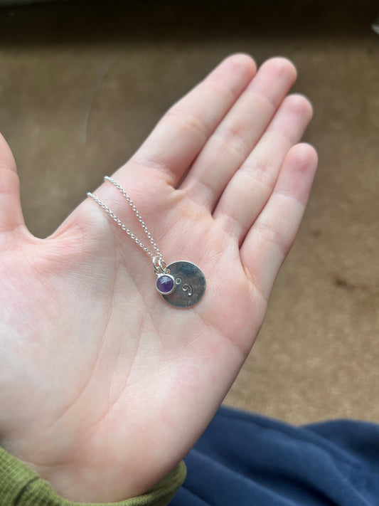 sterling silver amethyst necklace